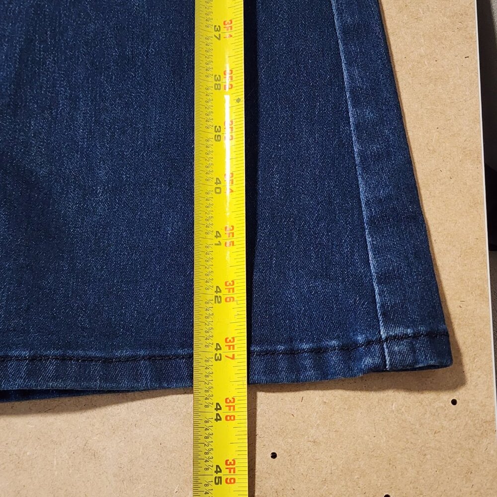 Free People Dark Wash Demin Flare Jeans Pull On Bell Bottom 31 Boho Retro NWT - Picture 9 of 10